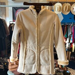 Marks & Spencer Cream Faux Shearling Teddy Jacket